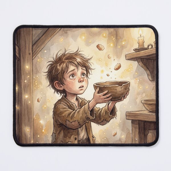 Item preview, Oliver the Hopeful Orphan from Oliver Twist Characters from Dickens series illustration watercolor art designed and sold by Vintage Designs +.
