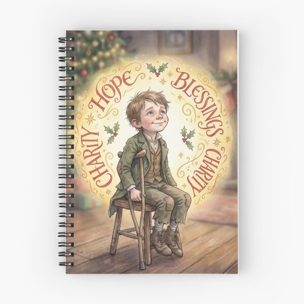 Item preview, Tiny Tim Hopeful Characters from Dickens series illustration watercolor art designed and sold by Vintage Designs +.