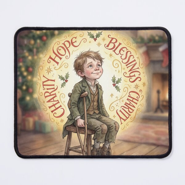 Item preview, Tiny Tim Hopeful Characters from Dickens series illustration watercolor art designed and sold by Vintage Designs +.