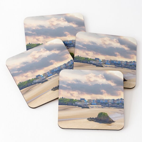 Item preview, Evening summer sky over Tenby North Beach with its colourful houses in Wales UK designed and sold by John Gilham - Landscape Photography.