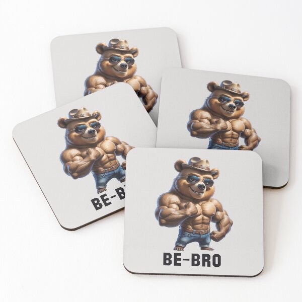 Item preview, BE-BRO Cool Muscular Bear designed and sold by QuirkySpark.