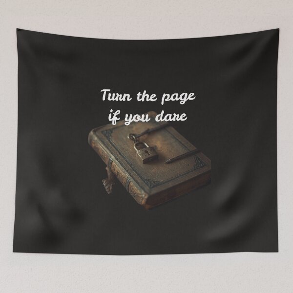 Item preview, Turn the Page If You Dare - Locked Forbidden Book Dark Gothic Art designed and sold by TitanRN.