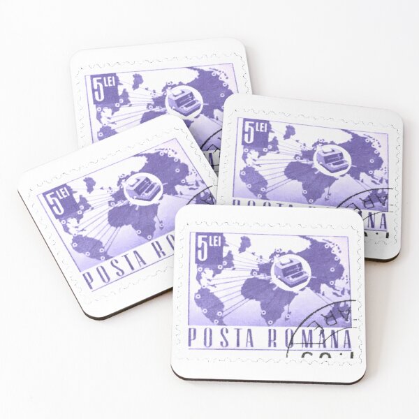 Item preview, Posta Romana Purple Vintage Postage Stamp designed and sold by red-amber65.