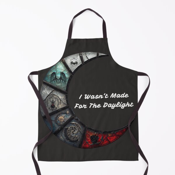 Item preview, Gothic Crescent Moon Stained Glass “I Wasn’t Made For The Daylight” Dark Art Print designed and sold by TitanRN.