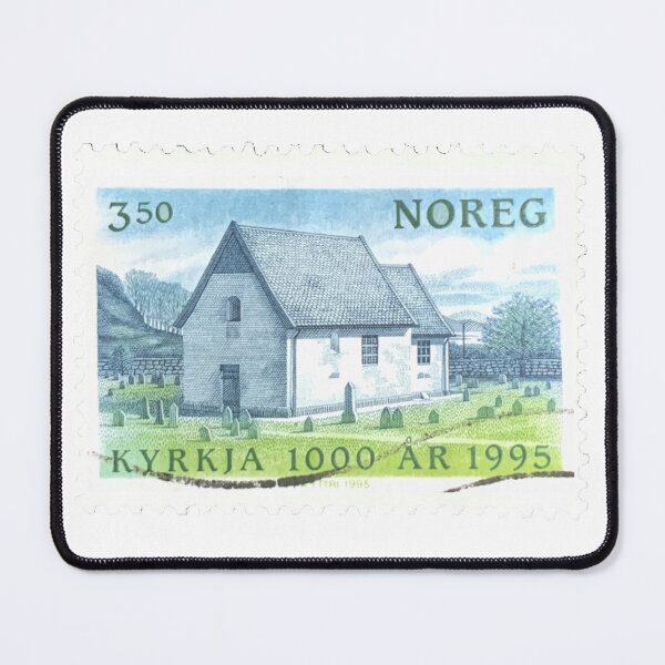 Item preview, Norge Norway Kyrkja House Vintage Postage Stamp designed and sold by red-amber65.