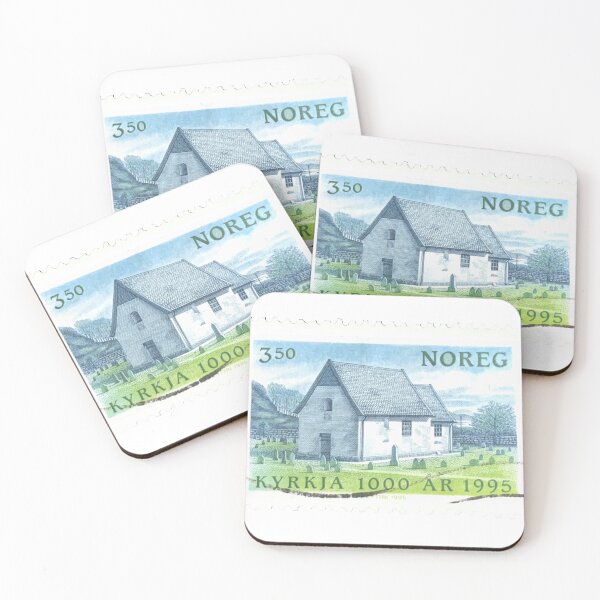 Item preview, Norge Norway Kyrkja House Vintage Postage Stamp designed and sold by red-amber65.