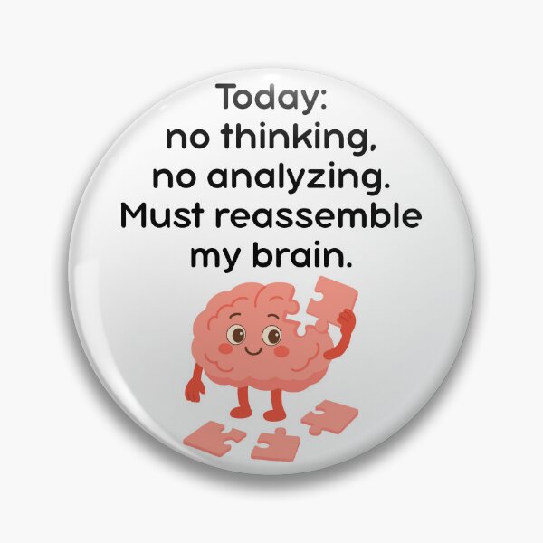 Item preview, Funny Brain Puzzle t shirt - Today I Don't Analyze designed and sold by JustFunnyStuff.