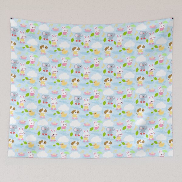 Item preview, Baby Shower Rainy Parade Pattern designed and sold by KJackArtwork.
