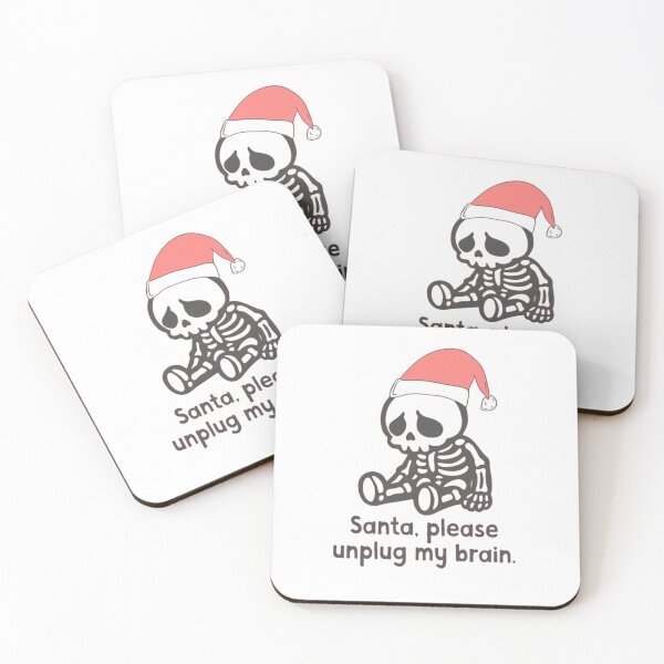 Item preview, Santa, Please Unplug My Brain - Funny Christmas Skeleton Pastel Goth Art designed and sold by JossDesign15.
