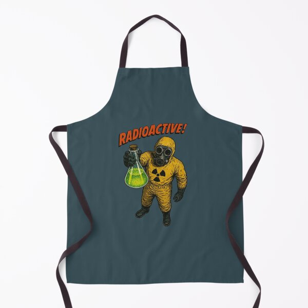 Item preview, Retro Radioactive Hazmat Worker – Vintage Toxic Flask Illustration designed and sold by The Devil's Bargain.