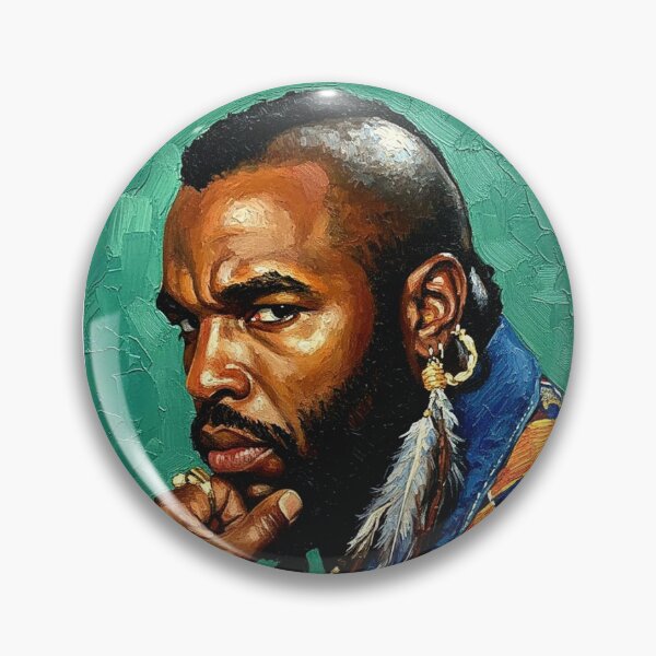 Item preview, 80s Action Star Mohawk Gold Chains Art | Colorful Military Vest Painting | Classic TV Muscle designed and sold by Art's Diner.