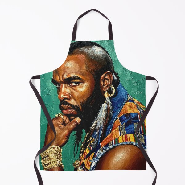 Item preview, 80s Action Star Mohawk Gold Chains Art | Colorful Military Vest Painting | Classic TV Muscle designed and sold by Art's Diner.