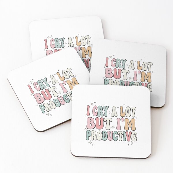 Item preview, I Cry A Lot But I’m Productive Funny Sarcastic Quote Tee designed and sold by EcoArtTees.