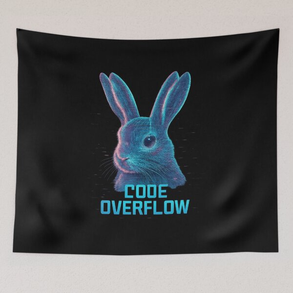 Item preview, Code Overflow - Glitched Cyber Rabbit designed and sold by MKreative Studio.
