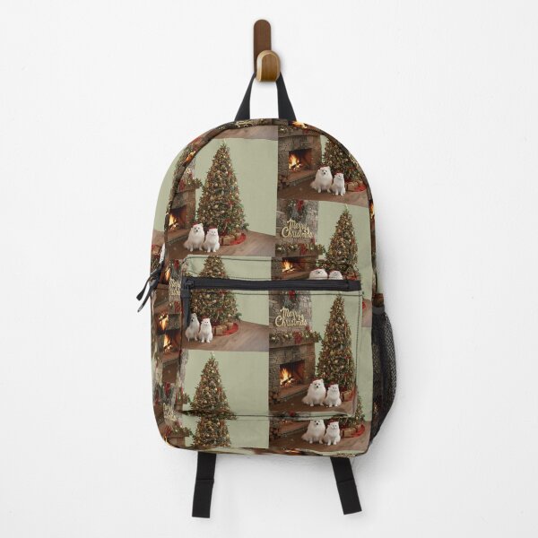 Item preview, Cozy Christmas Fireplace Scene with Dogs and Decorated Tree designed and sold by DroolWorthyUS.