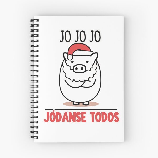Item preview, JO JO JO Jódanse Todos - Funny Spanish Christmas Pig Santa Claus Art designed and sold by JossDesign15.