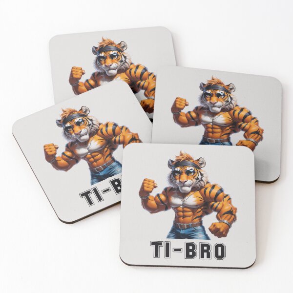 Item preview, TI-BRO Cool Muscular Tiger designed and sold by QuirkySpark.