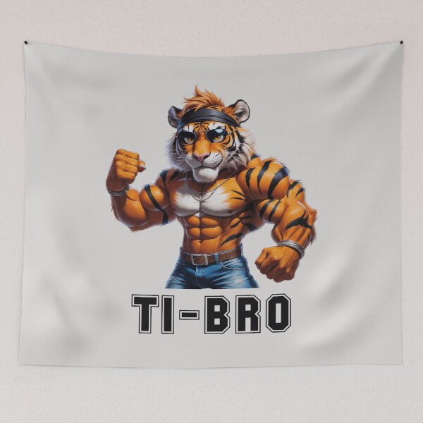 Item preview, TI-BRO Cool Muscular Tiger designed and sold by QuirkySpark.