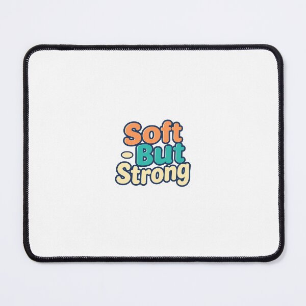 Item preview, Soft But Strong – Bold Retro Typography Motivational Sticker designed and sold by DreamyDesigns17.