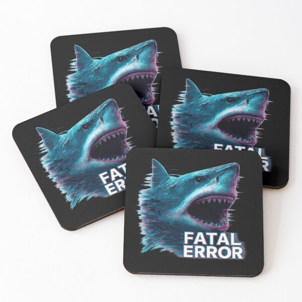 Item preview, Fatal Error Shark - Glitch Cyberpunk Attack designed and sold by MKreative Studio.