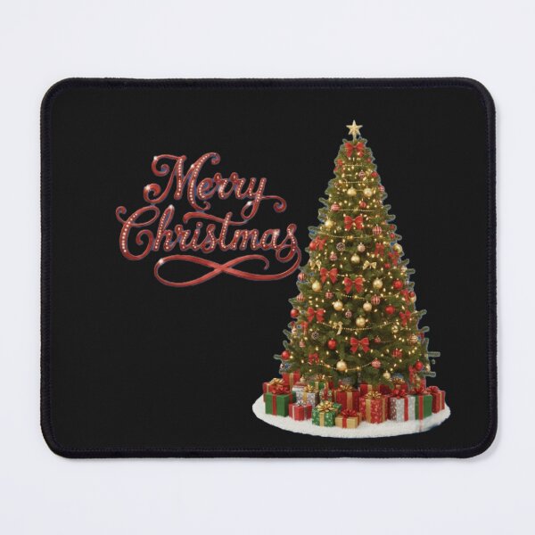 Item preview, Elegant Christmas Tree with Gifts and Merry Christmas Lettering designed and sold by DroolWorthyUS.