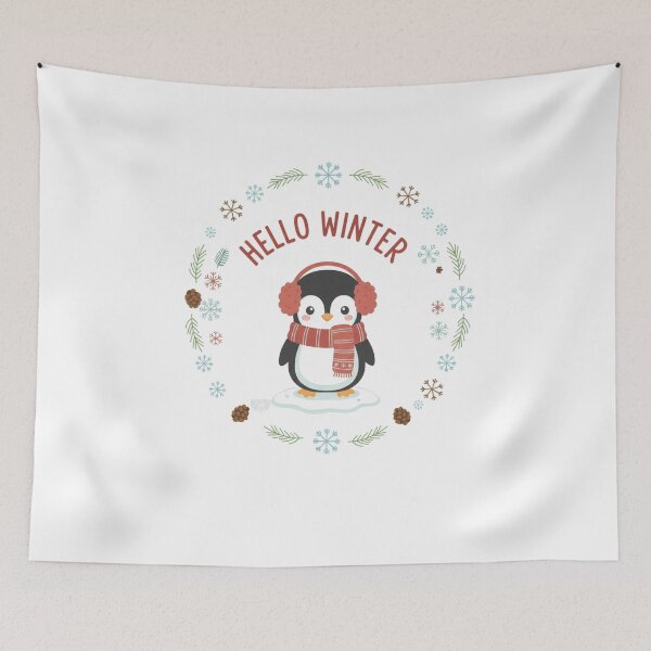 Item preview,  hello winter penguin t-shirt  designed and sold by TheHappyHaul.