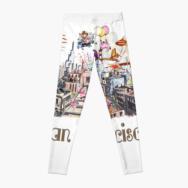 Pop Art Surreal CRAZY San Francisco Leggings