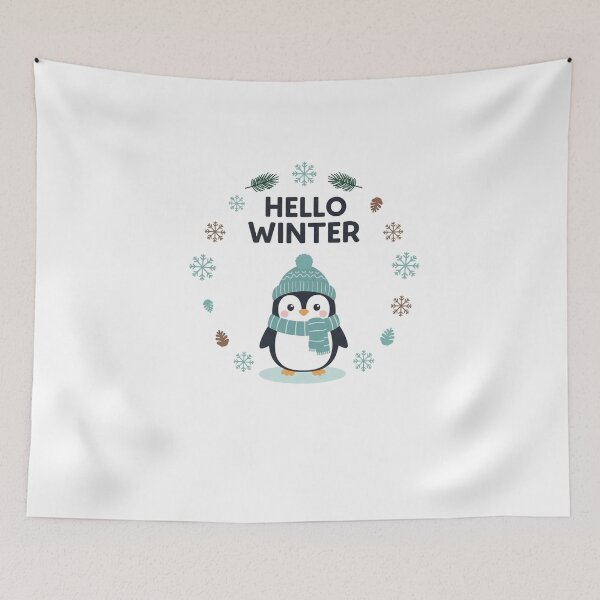 Item preview, hello winter penguin t-shirt  designed and sold by TheHappyHaul.