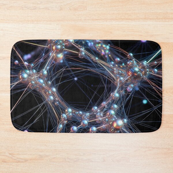 Item preview, Scifi Theme Grayish Texture of Asymmetrical Glowing Biological Neuron Synapses (image size 7840x11680) designed and sold by Digital-Davinci.