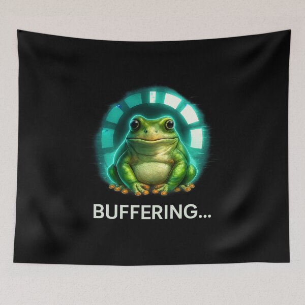 Item preview, Buffering Frog - Cute Glitchy Loading Design designed and sold by MKreative Studio.