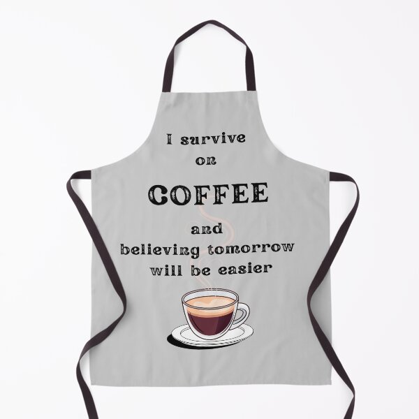 Item preview, I Survive on Coffee and believing tomorrow will be easier – Funny Coffee Quotes for Coffee Lovers, Sarcastic Office Humor, Coffee Addict Gift designed and sold by digitalbitcraft.