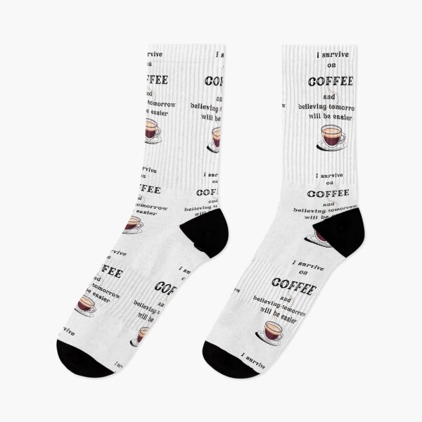 Item preview, I Survive on Coffee and believing tomorrow will be easier – Funny Coffee Quotes for Coffee Lovers, Sarcastic Office Humor, Coffee Addict Gift designed and sold by digitalbitcraft.