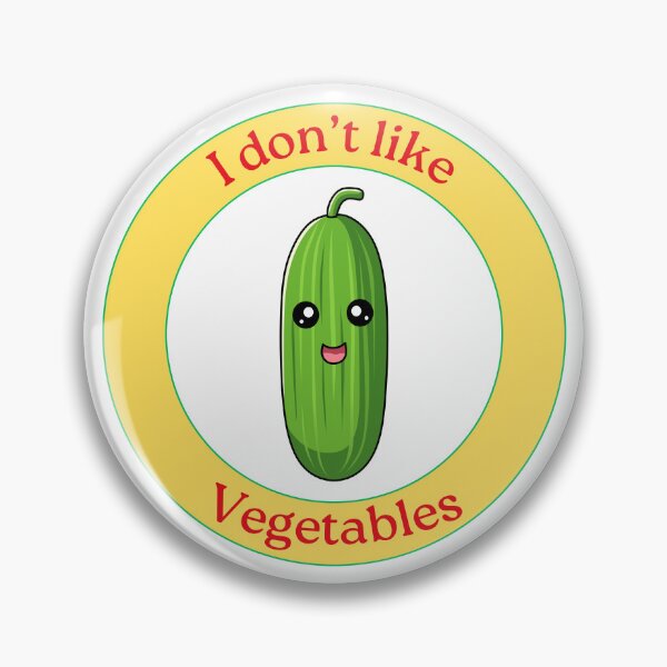 Item preview, I Don’t Like Vegetables - Cucumber - Funny Cartoon Cucumber designed and sold by Love3Happy.