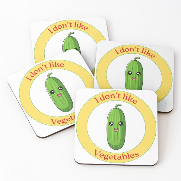 Item preview, I Don’t Like Vegetables - Cucumber - Funny Cartoon Cucumber designed and sold by Love3Happy.