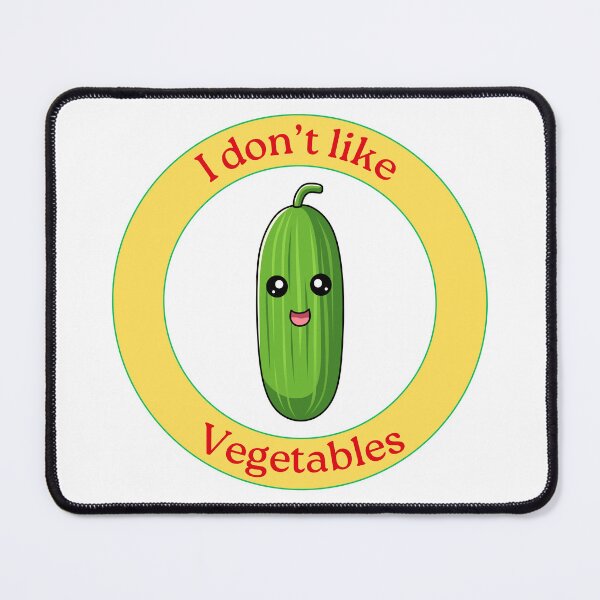 Item preview, I Don’t Like Vegetables - Cucumber - Funny Cartoon Cucumber designed and sold by Love3Happy.