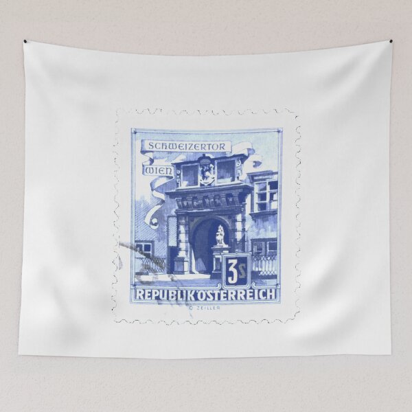 Item preview, Vintage Austria Osterreich Blue Postage Stamp designed and sold by red-amber65.