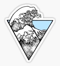 L'autocollant de surf de grande vague bleu clair Sticker