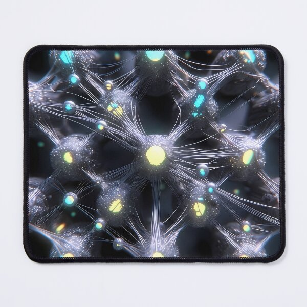Item preview, Scifi Theme Grayish Texture of Asymmetrical Glowing Biological Neuron Synapses (image size 7840x11680) designed and sold by Digital-Davinci.