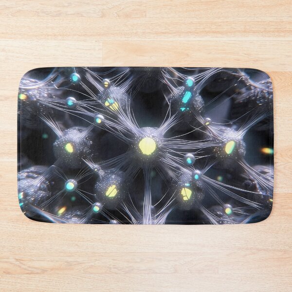 Item preview, Scifi Theme Grayish Texture of Asymmetrical Glowing Biological Neuron Synapses (image size 7840x11680) designed and sold by Digital-Davinci.