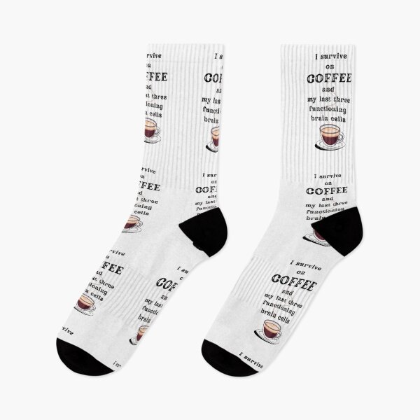 Item preview, I Survive on Coffee and my last three functioning brain cells – Funny Coffee Quotes for Coffee Lovers, Sarcastic Office Humor, Coffee Addict Gift designed and sold by digitalbitcraft.