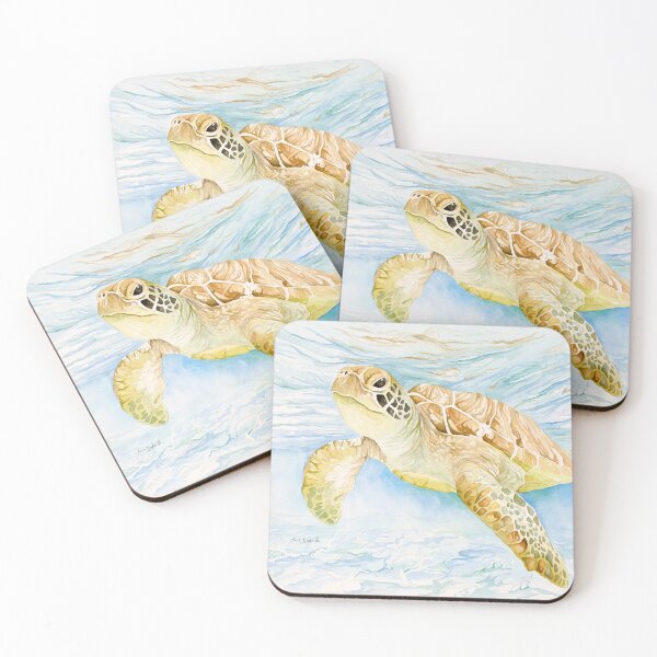 Item preview, Sea turtle (crossing)  designed and sold by Coastal Watercolors by Laura.