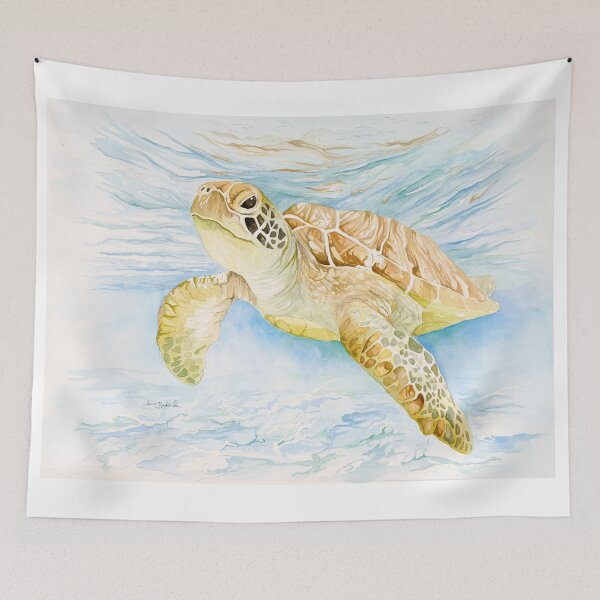 Item preview, Sea turtle (crossing)  designed and sold by Coastal Watercolors by Laura.