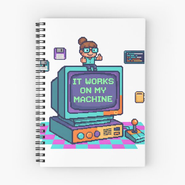 Item preview, It Works On My Machine Pixel Art Retro Computer designed and sold by SoulenCify.