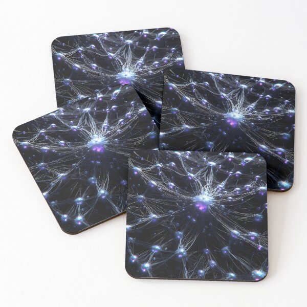 Item preview, Scifi Theme Grayish Texture of Asymmetrical Glowing Biological Neuron Synapses (image size 7840x11680) designed and sold by Digital-Davinci.