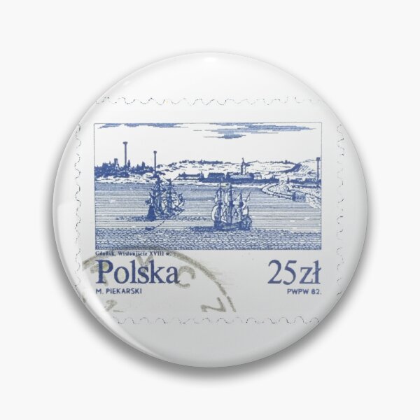 Item preview, Poland Polska Ships Polish Vintage Blue Postage Stamp designed and sold by red-amber65.