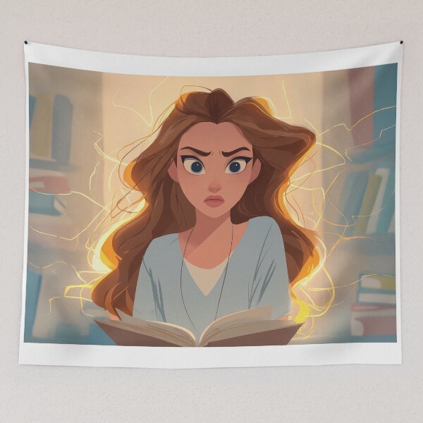 Item preview, Spellbound Scholar With Magical Book designed and sold by Chytanka.