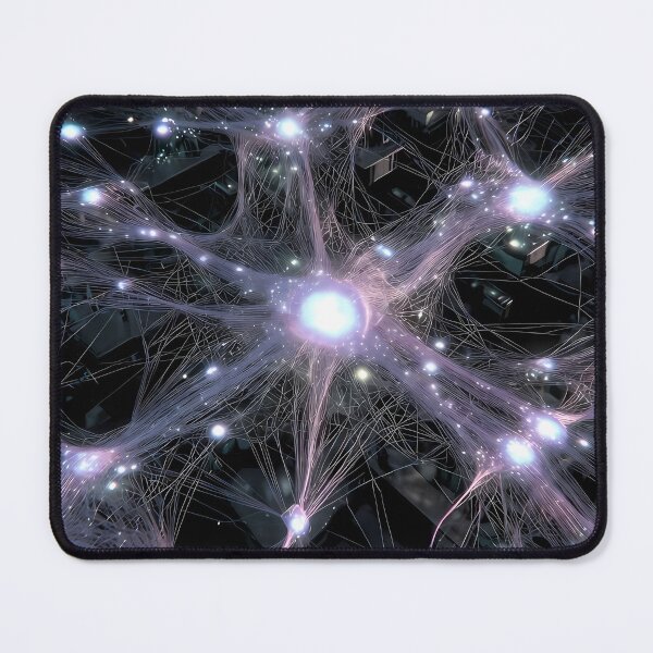 Item preview, Scifi Theme Grayish Texture of Asymmetrical Glowing Biological Neuron Synapses (image size 7840x11680) designed and sold by Digital-Davinci.