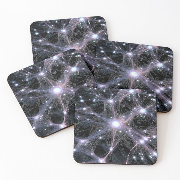 Item preview, Scifi Theme Grayish Texture of Asymmetrical Glowing Biological Neuron Synapses (image size 7840x11680) designed and sold by Digital-Davinci.