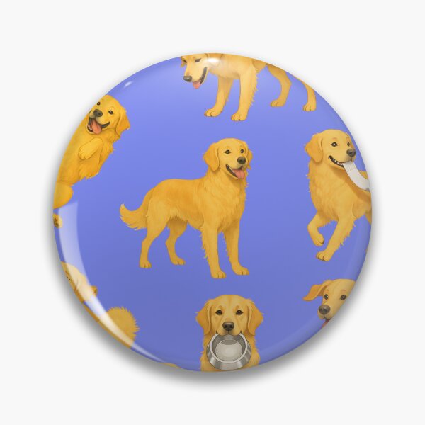 Item preview, Golden Retriever Collage Happy Poses tiled Blue designed and sold by snoutabout.