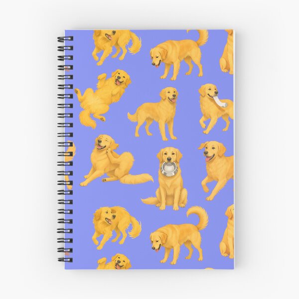 Item preview, Golden Retriever Collage Happy Poses tiled Blue designed and sold by snoutabout.